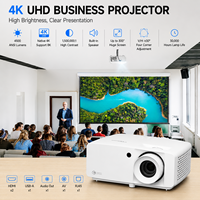 Projecteur laser 4K UHD Optoma JEV9012 avec objectif standard, 4500 lumens, configuration polyvalente et idéal pour le bureau