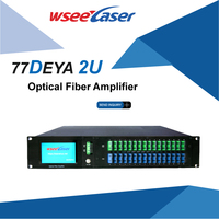 WiFi ve GSM ağları için yüksek güç optik amplifikatör 4 8 16 32 port EDFA Fiber optik ekipman