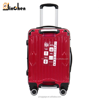 Valise à roulettes personnalisable extensible à double fermeture éclair en PC/ABS/Aluminium avec double poignée et roues amovibles