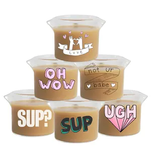 BCnmviku 100ML Triple Pitcher Milk Cup Heat Resistant & Food Grade Customized Monogram Gifts Unique Customizable Message