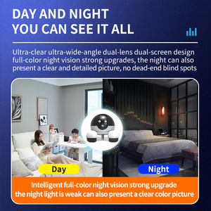 V360pro ống kính kép <span class=keywords><strong>Wifi</strong></span> chạy xe máy ảnh 4mpx ai nhà thông minh an ninh không dây chuyển động báo động pin CCTV 4 gam máy ảnh cho Giáng sinh - Product Image 4