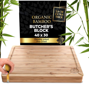 Tabla de Cortar de Bambú Orgánico de Doble Cara Pre-aceitada de 40x30 cm - Product Image 1