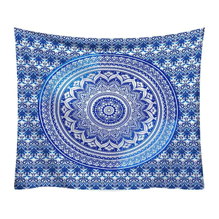 OEM Indian Bohemian Mandala Boho Hippie Polyester Digital Printed Wall Hanging Tapestry Beach Towel Sitting Blanket