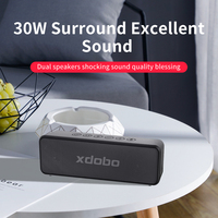 Enceinte sans fil portable XDOBO X5 30W avec IPX6 et batterie Power Bank 4000mAh, appairage TWS, chargement Type-C, appels mains libres