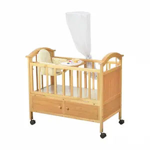 Nouvelle mise à jour cadre réglable bébé balançoire lit pour bébé garçon avec garde-corps lits en bois massif bois enfant en bas âge literie pour filles