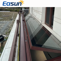 Fenêtre de toit électrique moderne en alliage d'aluminium avec persienne motorisée, options personnalisées, fenêtre de toit verticale motorisée, pliage automatique Easun