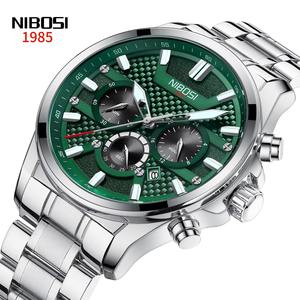 Drioshipping Luxury Gold Finish Montre à quartz pour hommes Nouveau Multifonctionnel Trois Chronographes Étanche Acier inoxydable Shanghai - Product Image 4