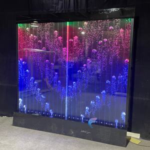 Cloison de séparation de pièce avec mur de bulles d'eau tourbillonnantes à LED à changement de couleur, décoration intérieure personnalisée - Product Image 1