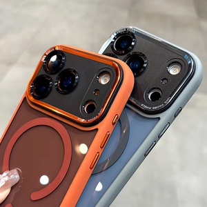 เคสโทรศัพท์กันกระแทกใสแบบโลหะสำหรับ iPhone 18 17 11 12 13 16 Pro Max 15 16 17 Air ฝาหลังใสแม่เหล็ก - Product Image 5