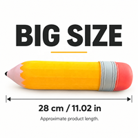 Jouet Squishy Géant en Forme de Crayon, 28cm, Doux, à Remontée Lente, Anti-Stress, Jouet Sensoriel Amusant pour le Bureau, Cadeau pour Tous