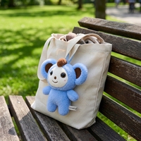 OEM/ODM Peluche personnalisée, ours bleu à visage blanc, peluche animale, poupée en peluche, figurine en peluche douce pour enfants, cadeau