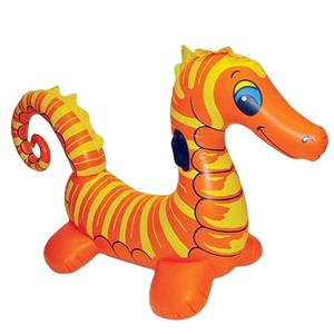 Giocattolo Gonfiabile Galleggiante a Forma di Cavalluccio Marino in PVC Resistente, Grande Materassino da <span class=keywords><strong>Piscina</strong></span> con Maniglie per Bambini - Product Image 1