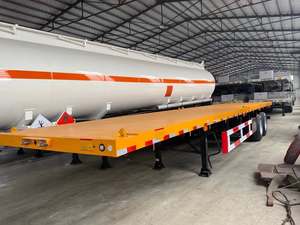 Remolque de Plataforma Plana de 2 Ejes/3 Ejes y 12.5 m, Semirremolque de Plataforma para Contenedores de 20 Pies/40 Pies - Product Image 2