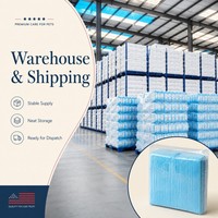 Ventes en gros de tapis d'entraînement pour chiens bleus, surface matelassée, super absorbants, jetables, pour utilisation en cage