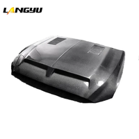 LANGyu 15-17 Pièces de modification de véhicule, capot moteur en fibre de carbone pour Ford Mustang, type Cevini, capot moteur modifié