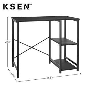Factory Supply Wooden <strong>Desk</strong> <strong>Computer</strong> <strong>Desk</strong> Table with Bookshelf Reading Writing Home Office Table T0822 Wh - Product Image 1