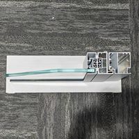 Cloisons de bureau à une seule couche transparente à vue panoramique en aluminium pour bâtiment commercial