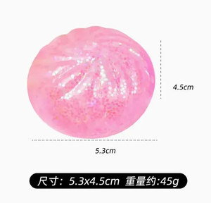 Jouet en forme de pain de dessin animé souple, pain vapeur scintillant en cristal, anti-stress, en matériau TPR extensible pour enfants de 5 à 7 ans - Product Image 5