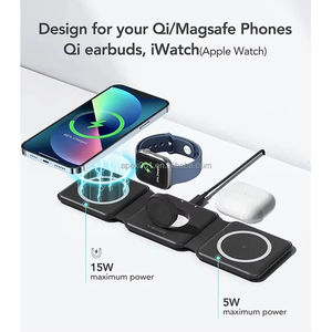 Chargeur sans fil magnétique pliable 4 en 1 avec sortie 12W, station de charge sans fil, boîte - Product Image 3