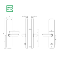 Doorplus nueva llegada TT LOCK cerradura de manija de puerta inteligente TUYA WIFI huella dactilar cerradura biométrica contraseña sin llave para aluminio
