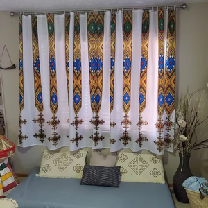 Cortinas Personalizadas de Gran Tamaño con Diseño Etíope y Eritreo en 3D, para Sala de Estar, Ventanas, Salas de Estar y Hoteles - Product Image 6