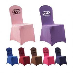 Housse de chaise de banquet en spandex personnalisable avec logo, idéale pour les événements promotionnels - Product Image 1