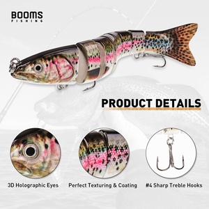 Señuelos de Pesca MJ2, Señuelos Duros Articulados de 8 Segmentos, Señuelos Realistas para Salmón y Pescada, Aparejos de Pesca para Río y Lago - Product Image 4