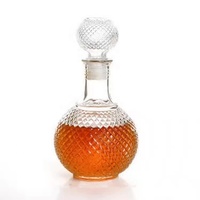 Bouteille En Verre Écologique De Luxe Personnalisé Premium Vide Bouteille En Verre Décanteur Whisky Bouteille De Vin Liqueur 250ml 500ml 750ml