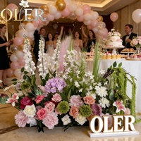 Chemin de table floral artificiel 3D OLERAY Real Touch pour décoration de mariage, allée de cérémonie, location événementielle, planificateur de mariage, revendeur