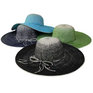 K סיטונאי קיץ ריק מותאם אישית קש ליידי כובע נשים נייר כובע קש למכירה