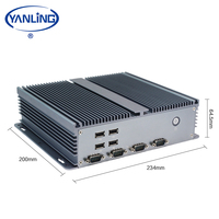 Mini PC industriel Intel Atom D2550 D2700 double cœur 12V Linux, mini ordinateur embarqué avec 6 COM 8 USB en stock