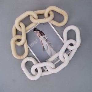 Mesa de Centro Decorativa de Madera de Haya Pulida con Nudos de Cadena, Diseño de Mármol Personalizado, Decoración para el Hogar - Product Image 4