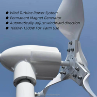 Petite taille 1KW 12V 24V Éolienne horizontale à 6 pales Générateur Vente de liquidation Système hybride éolien solaire pour utilisation agricole