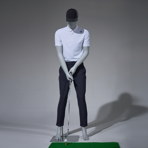 남성 스포츠 골프 그레이 무광 유리섬유 전신 마네킹 (머리 포함) 윈도우 디스플레이용 공장 도매 - Product Image 3