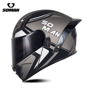 Nuevo Casco Modular Integral Abatible Soman F2 de Liberación Rápida con ABS, Gran Spoiler, Luz LED, 5 Ventilaciones, Lavable, Doble F2 - Product Image 6