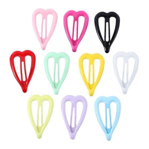 Pince à cheveux en forme de cœur couleur bonbon 5,5 cm, pince BB pour femme, usage quotidien, accessoire de coiffure en métal - Product Image 5