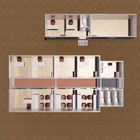 Vente en gros de maisons préfabriquées personnalisées à montage rapide de 20 pieds 40 pieds Facile à transporter Conteneur plat Maison de chantier pour bureaux pour l'Arabie saoudite