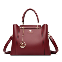 Sac à main en cuir souple de luxe, sac à bandoulière 3 couches, grande capacité, pour femme, sac fourre-tout de marque, vente chaude