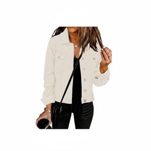 Pour les vêtements décontractés quotidiens, rien ne fonctionne mieux qu'une veste en jean polyvalente et élégante pour femmes. - Product Image 1