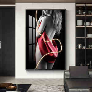 Hiện đại đơn giản đèn LED với hiên trang trí bức tranh ánh sáng sang trọng sexy phòng khách nền tường treo bức tranh - Product Image 2