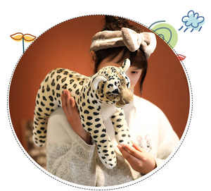 Peluche réaliste Tigre, <span class=keywords><strong>Lion</strong></span> et Léopard – Ultra Douce, Rembourrée en Coton PP, Compagnon de Confort pour Anniversaire et Soulagement du Stress - Product Image 4