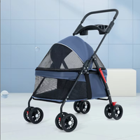 Poussette pour animaux de compagnie GVBB G09 légère, pliable, écologique, en tissu Oxford, réglable, 4 roues, capacité de 20 kg, pour chiens de petite et grande taille