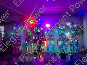 2025 नए आने वाले फ्री शिपिंग सुरुचिपूर्ण पावर के नेतृत्व वाले रोबोट सूट पार्टी के लिए टीम की दिग्गज कंपनी डिस्फ्राज़ डी रोबोट की पोशाक - Product Image 4