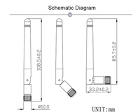 Antenne Wifi sans fil 2,4 GHz personnalisable longue portée 50 km
