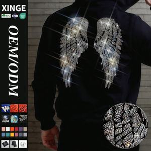 Nouvelle Arrivée 2025 – Sweat à Capuche Homme Hiver Haute Qualité, Personnalisé avec Impression Graphique Strass, en Molleton Bouclette Épais, Coupe Oversize - Product Image 1