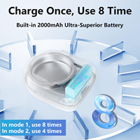 Nettoyeur UV à ultrasons pour prothèses dentaires 80mL Nettoyage en profondeur à 360 degrés Nettoyage automatique Dentaire à ultrasons pour retenue