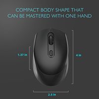 Souris sans fil 2.4G silencieuse, souris d'ordinateur avec nano-récepteur USB pour ordinateur portable, directement de l'usine