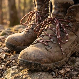 Mountval High Quality Polyester Round <strong>Laces</strong> Hiking <strong>Boots</strong> Ultra Strong 90 cm 1 Pair (Model 7610 <strong>Brown</strong> Beige 5-6 Eyelets) - Product Image 4
