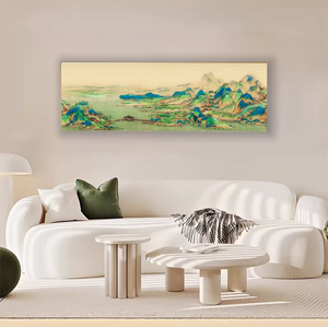 Peinture de grès faite à la main-Paysage célèbre chinois "Mille milles de rivières et de montagnes" - Product Image 3