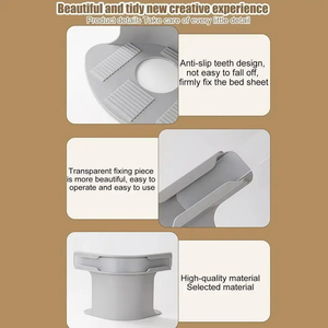 Sujetadores de sábanas con herramienta para fijar sábanas, soportes de esquina anchos mejorados que mantienen la sábana firme y ajustada a todos los colchones - Product Image 5